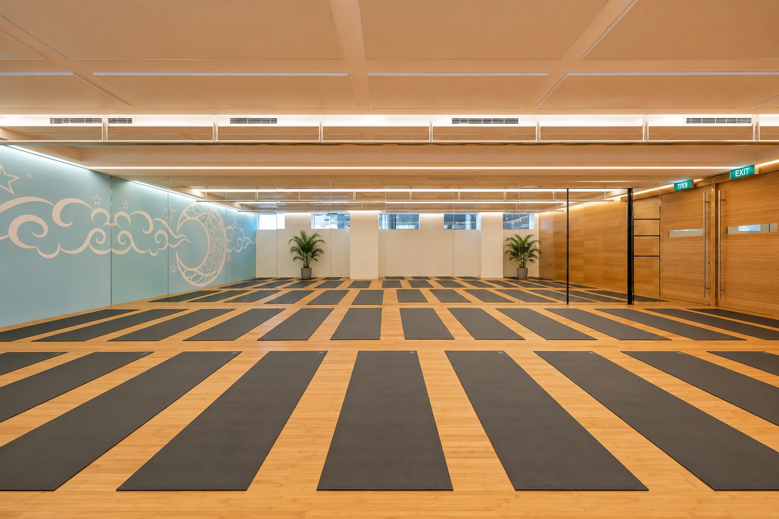 Pure Yoga Singapore Ngee Ann City Orchard yoga class studio with members