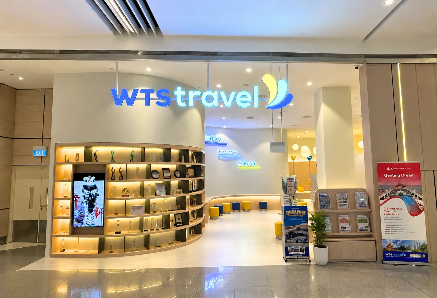 WTS Travel Singapore outlet with families planning holiday packages and cruise bookings